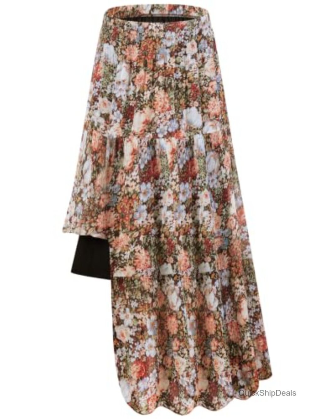 Chiffon High Waist Maxi Skirt Flowy Pleated A-Line Midi Long Skirt